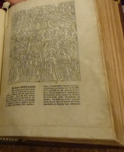 The prologue from Caxton''s Golden Legend: the largest woodcut he ever produced