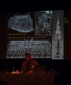 Professor Timmermann with his pocket cathedral