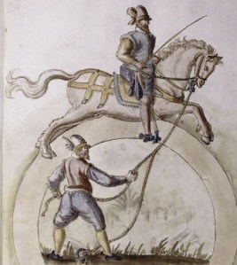 horse lunged